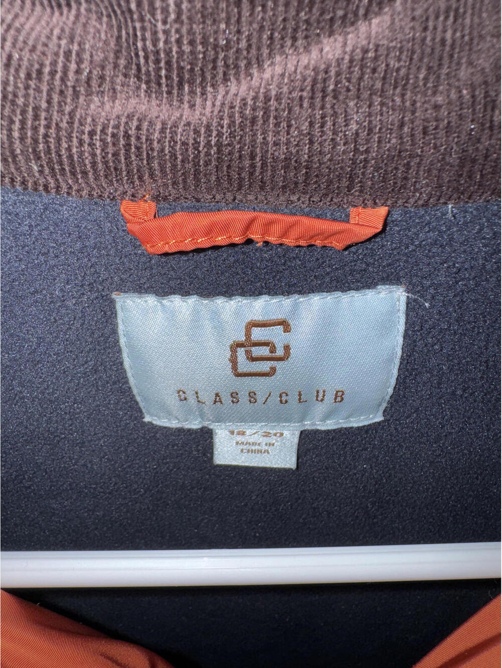 Class Club Quilted Orange Sleeveless Vest Jacket Size L - Picture 3 of 3